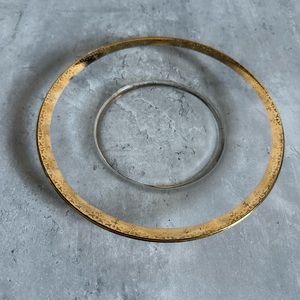 Vintage Gold Rim Glass Plate